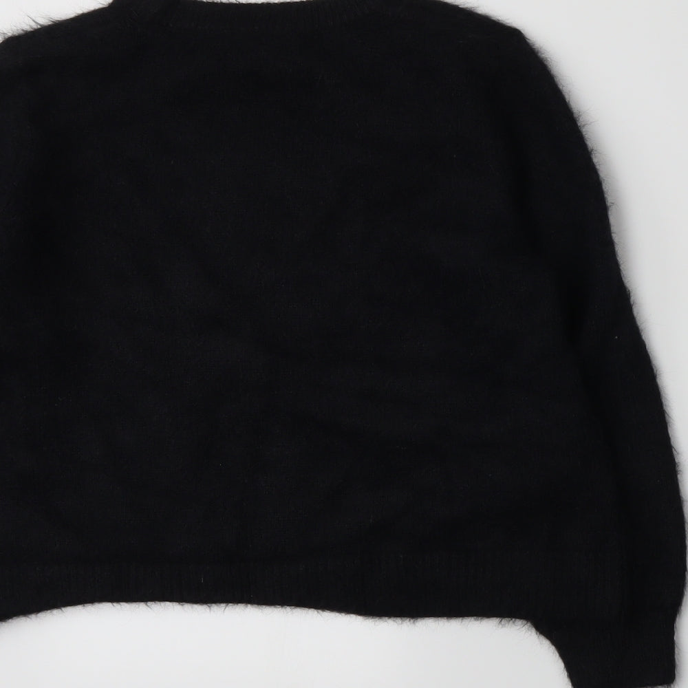 H&M Womens Black  Knit Pullover Jumper Size S