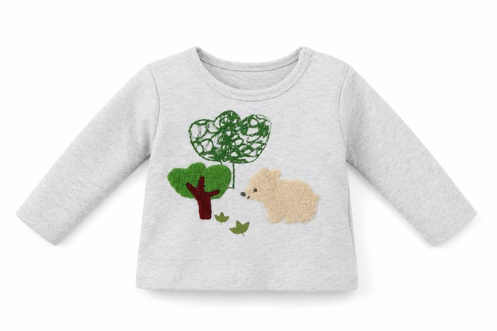 Marks & Spencer  Grey Animal Print  Pullover T-Shirt Size 0-3 Months