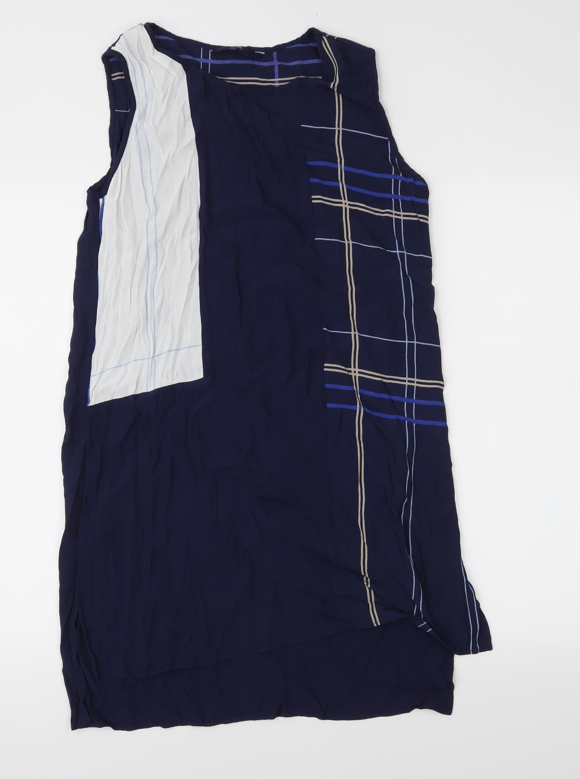 NEXT Womens Blue Geometric  Tunic Blouse Size 12
