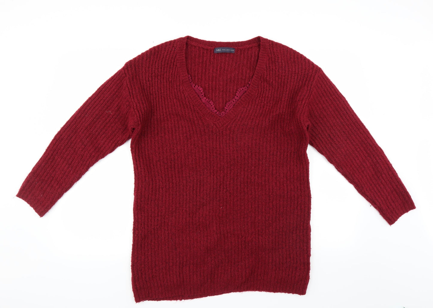 Marks and Spencer Womens Red   Pullover Jumper Size 10