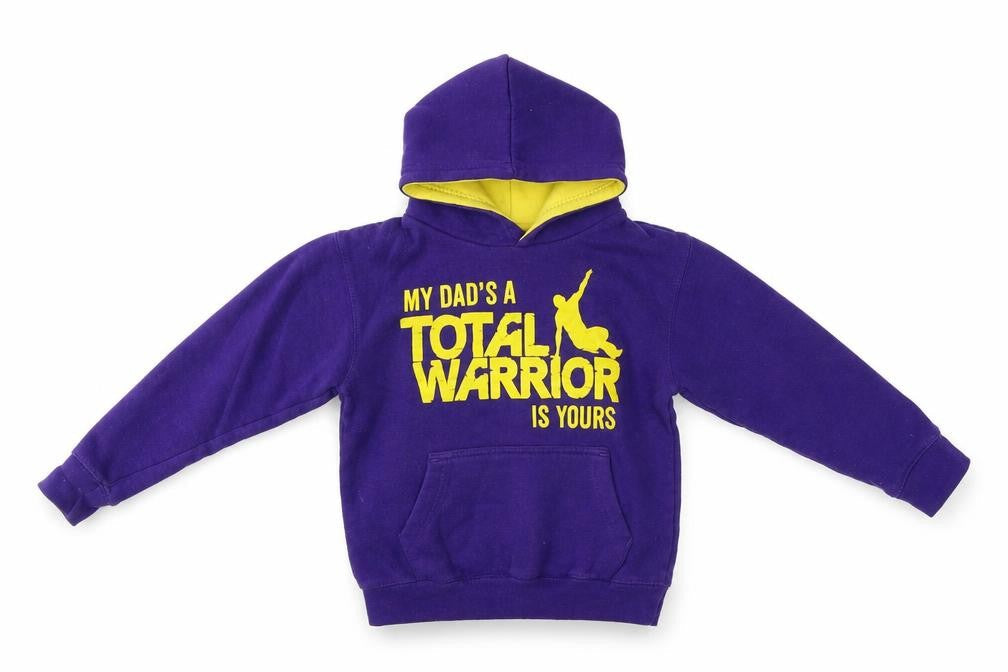Front view of Cotton Ridge boys’ purple pullover hoodie, size 5-6, years