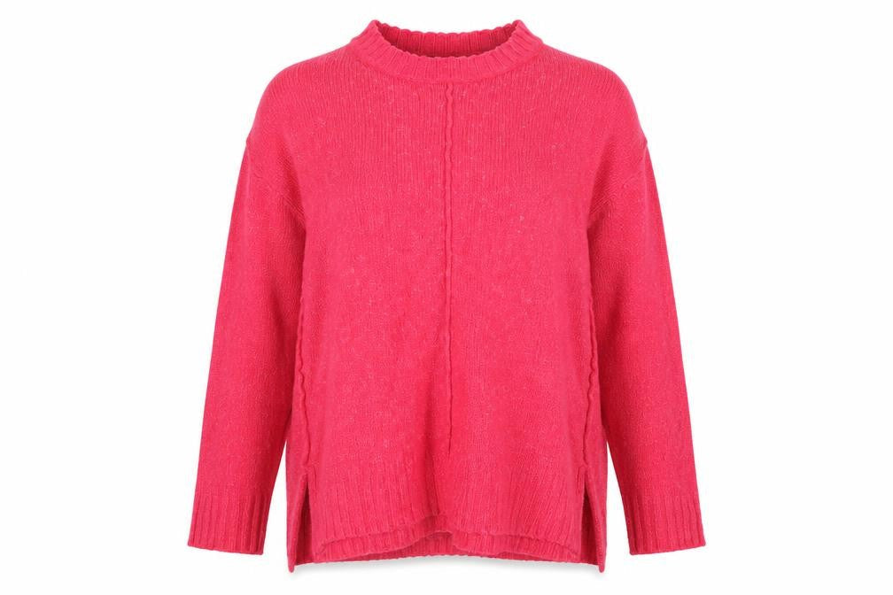Front view of Marks & Spencer women’s pink jumper, size M