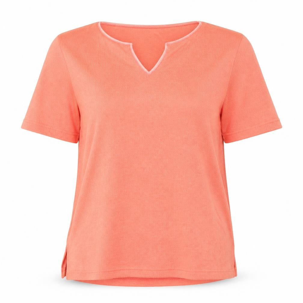 Front view of Emily Rose women’s orange jumper, size UK 18