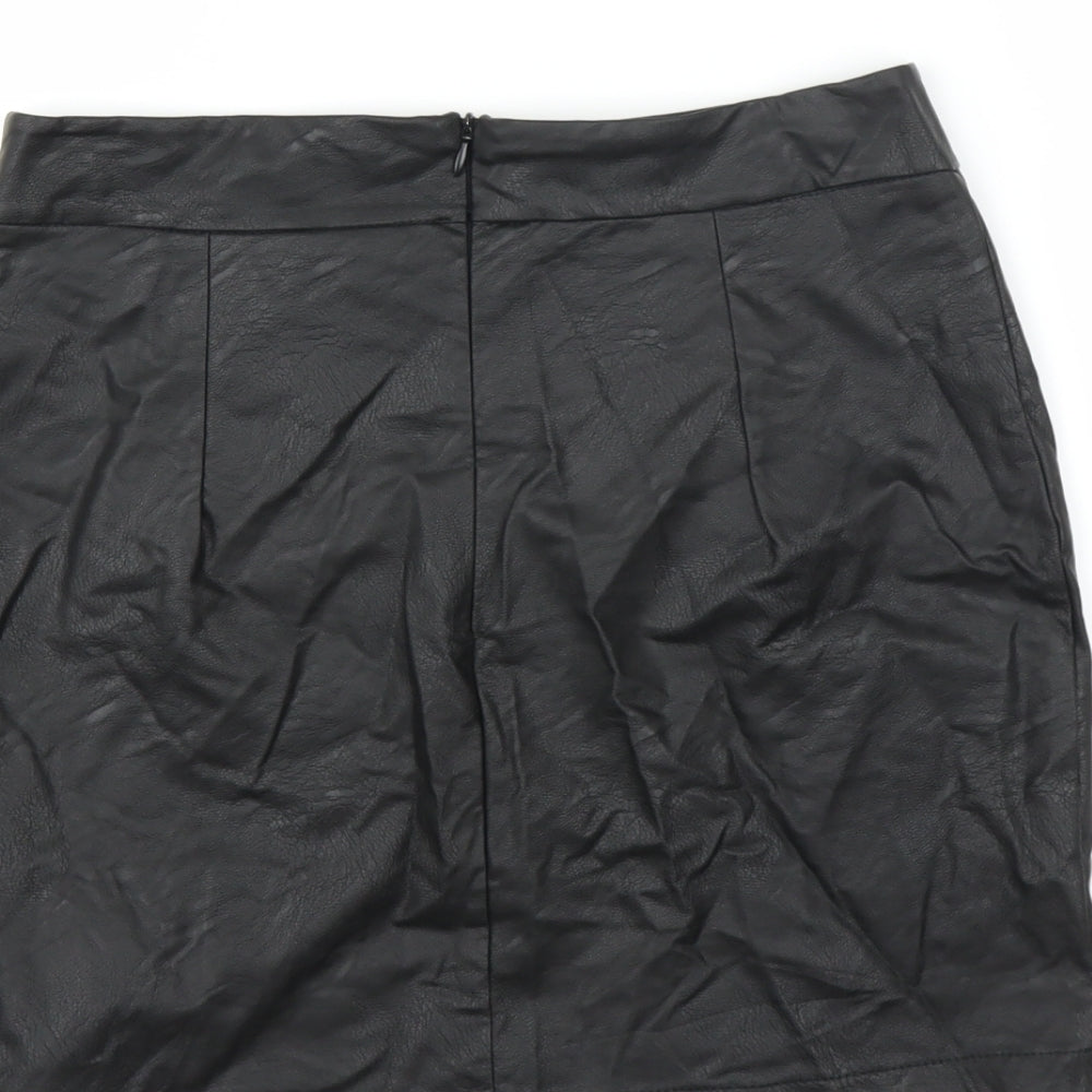 Preworn Womens Black   Mini Skirt Size 10