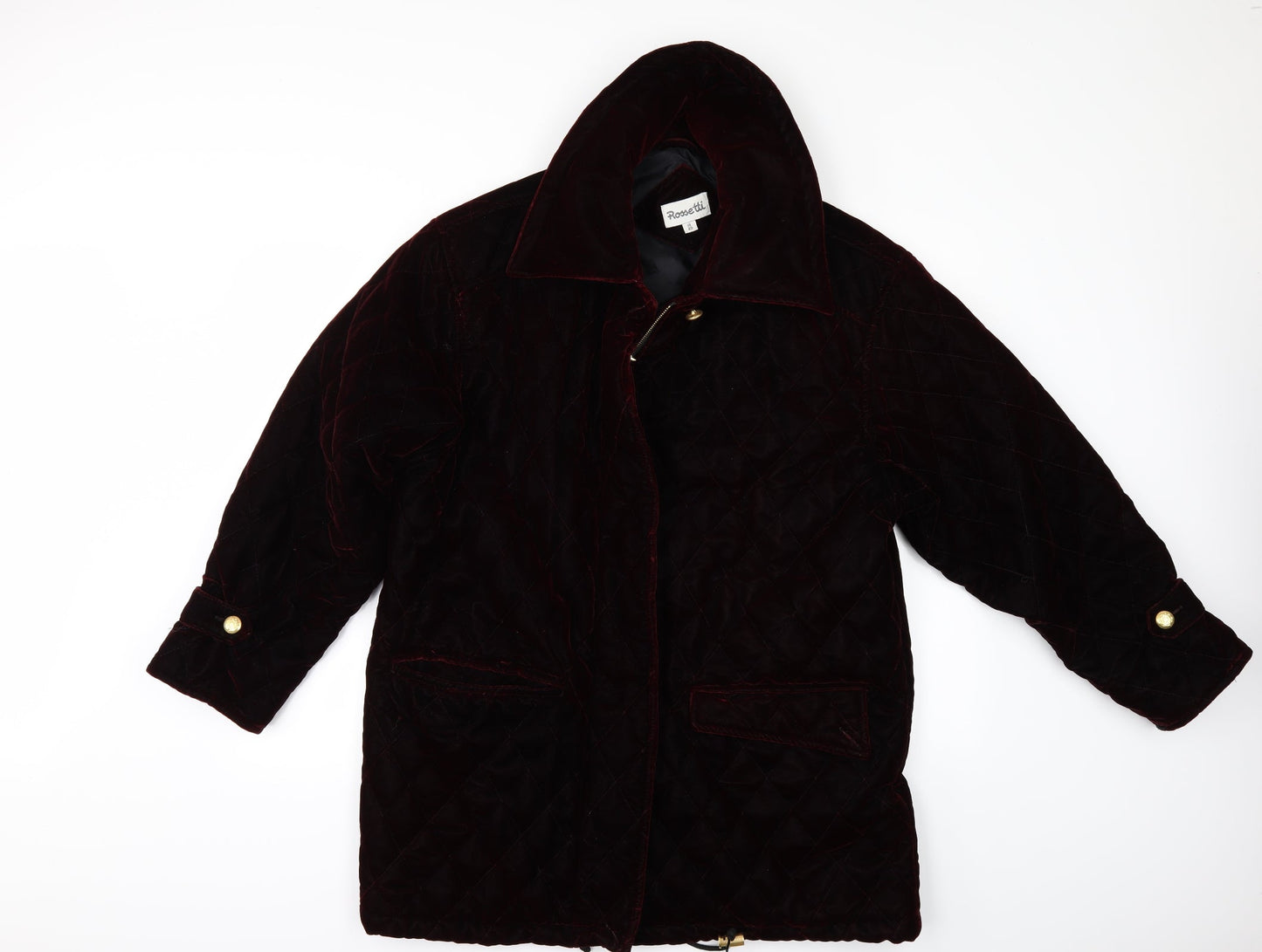 Rossetti Womens Red  Velour Jacket  Size 14