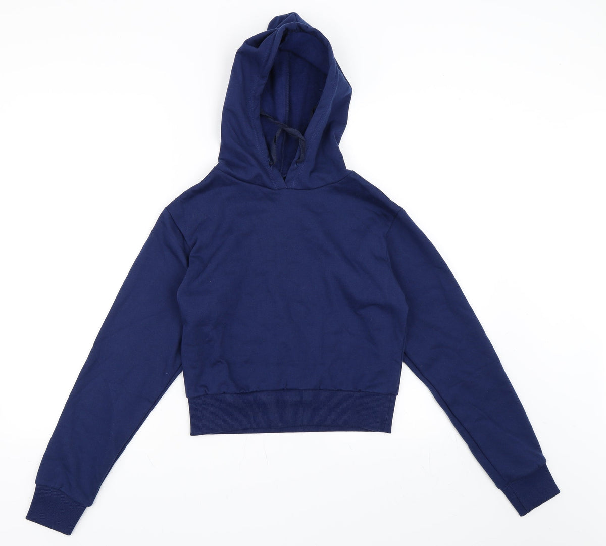 Additional front view of Preworn girls’ blue pullover hoodie, size S