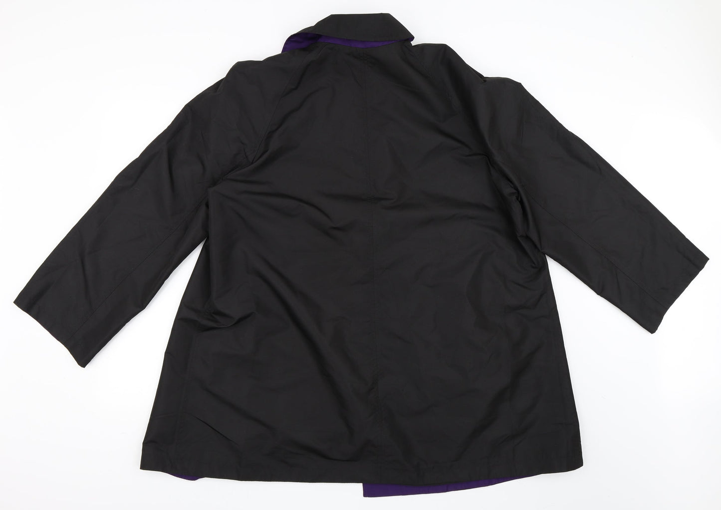 Preworn Womens Black   Rain Coat Coat Size XL  - Reversible Coat