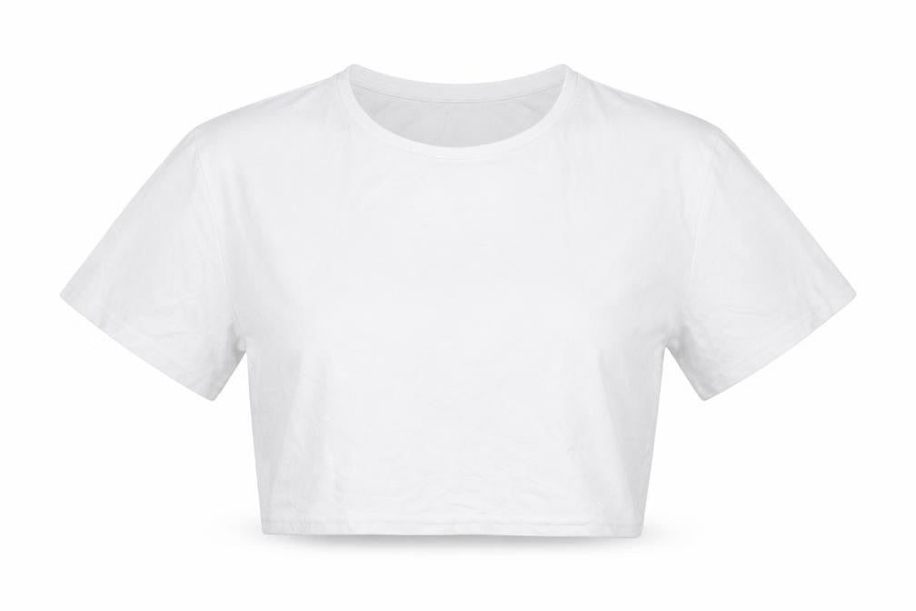 Front view of Boohoo women’s white basic t-shirt, size UK 14