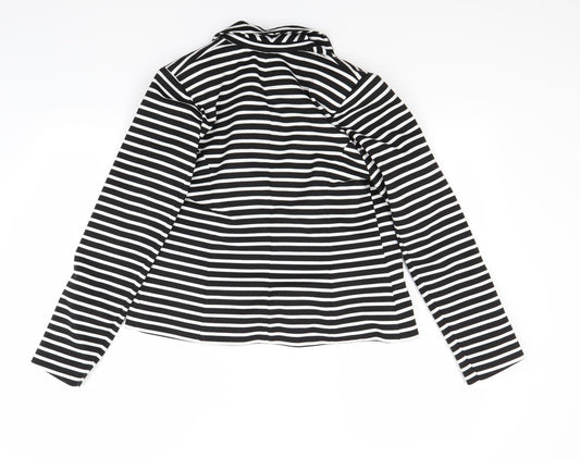 Atmosphere Womens White Striped  Jacket  Size 10