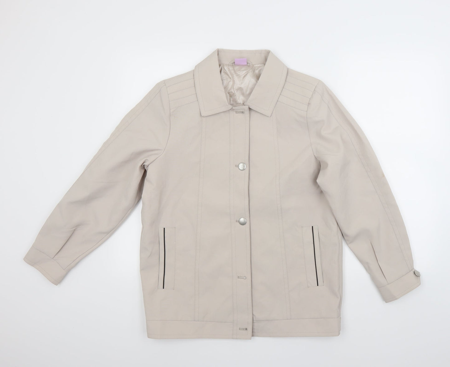 Amalina Womens Beige   Jacket Coat Size 10