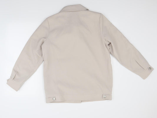 Amalina Womens Beige   Jacket Coat Size 10