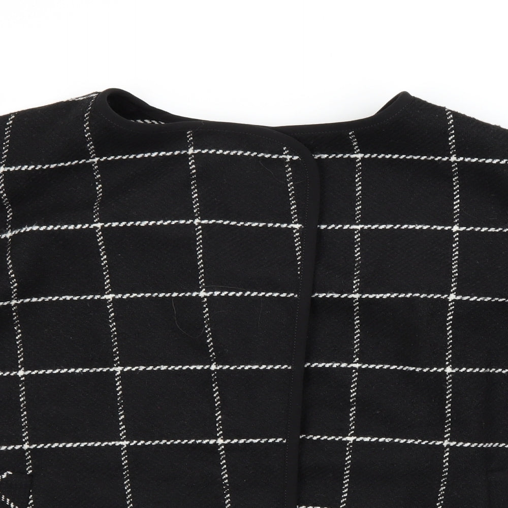 Bonmarché Womens Black Check  Jacket Coat Size 10
