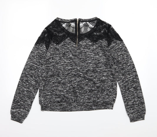 Blue Vanilla Womens Grey  Knit Pullover Jumper Size M