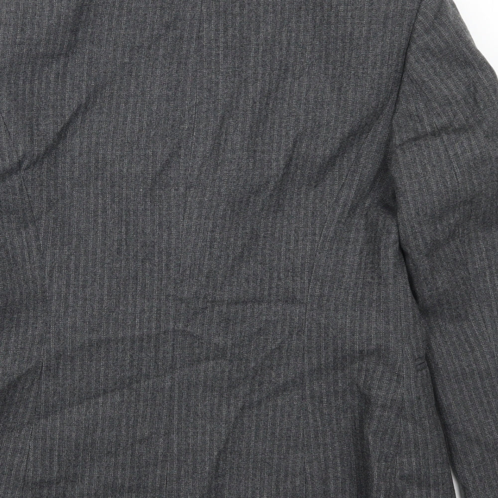 Precis Womens Grey Striped  Jacket Suit Jacket Size 10