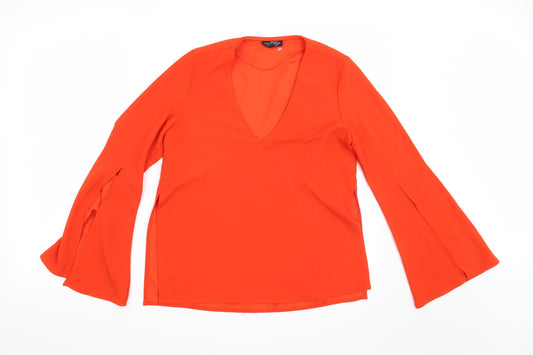 Topshop Womens Red   Basic Blouse Size 4