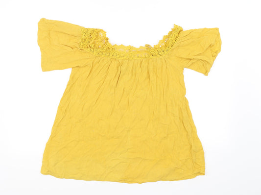 Pep&co Womens Yellow   Basic Blouse Size 8
