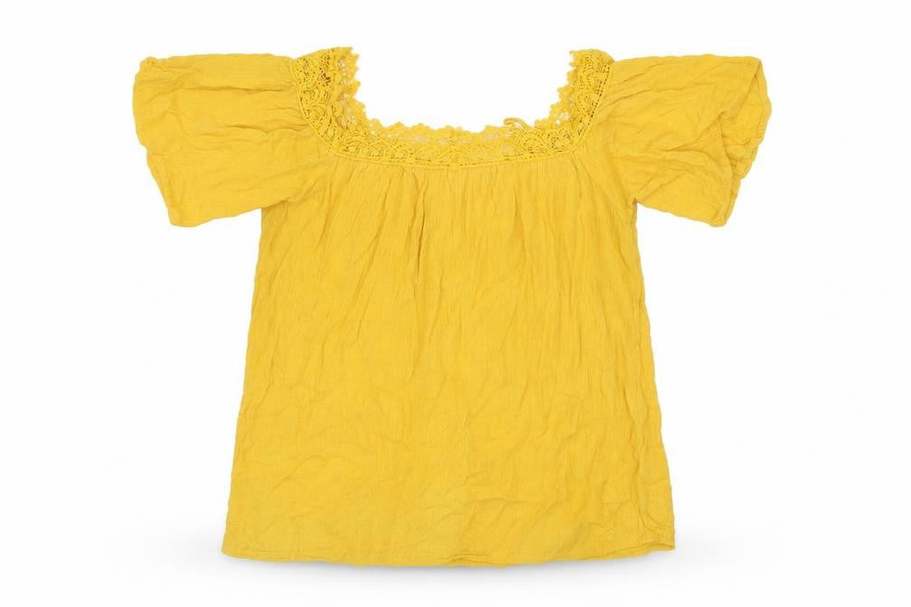 Pep&Co Womens Yellow   Basic Blouse Size 8