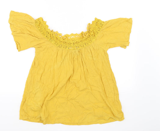 Pep&co Womens Yellow   Basic Blouse Size 8