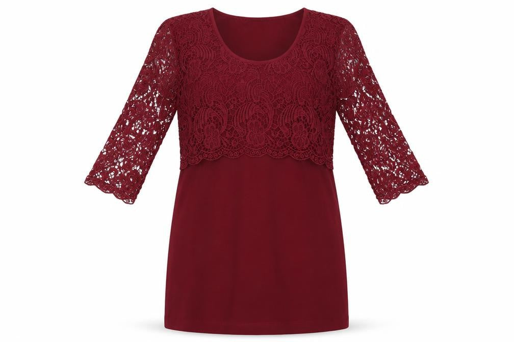 Front view of Great Plains women’s red a-line, size L