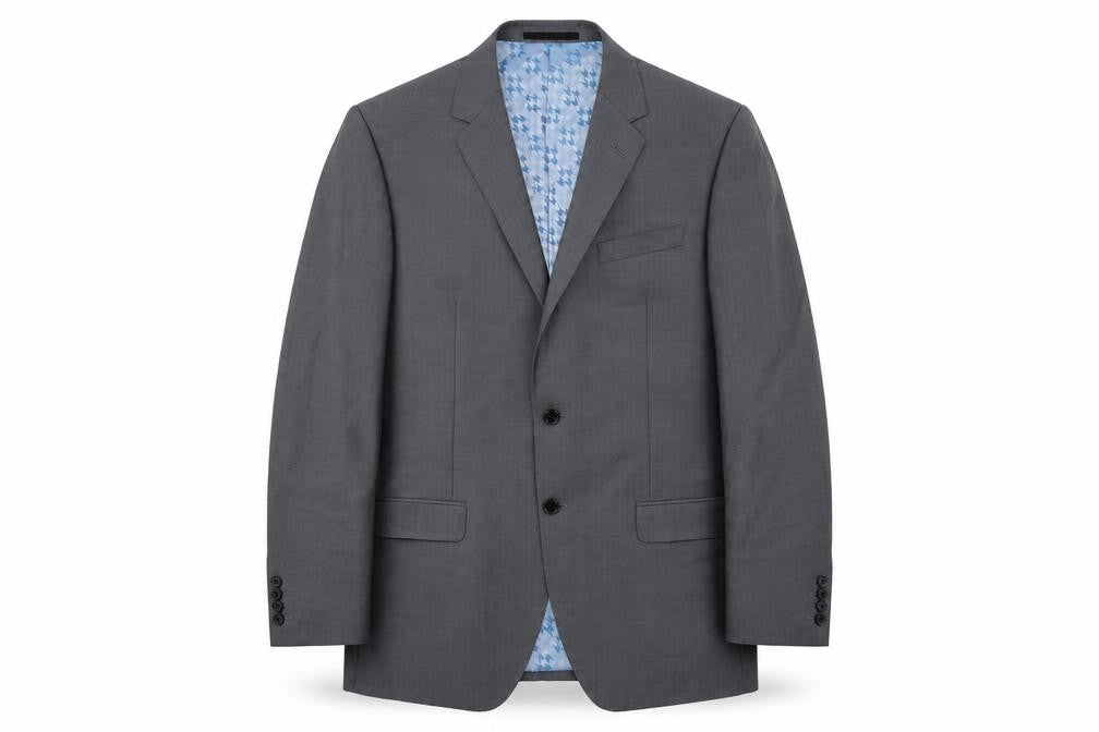 Front view of Marks & Spencer men’s grey jacket suit jacket, size 42