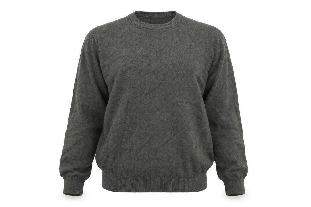 Front view of Marks & Spencer women’s green knit jumper, size L