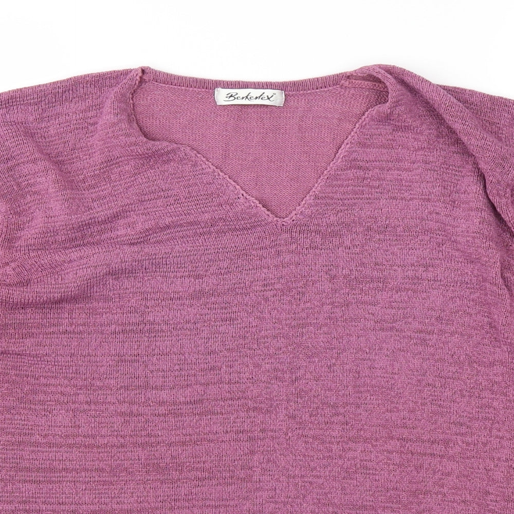 Berkertex Womens Purple   Basic T-Shirt Size 10
