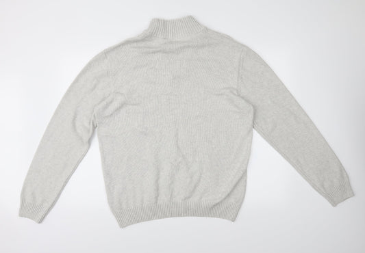 Cedar Wood State Mens Grey   Henley Jumper Size XL