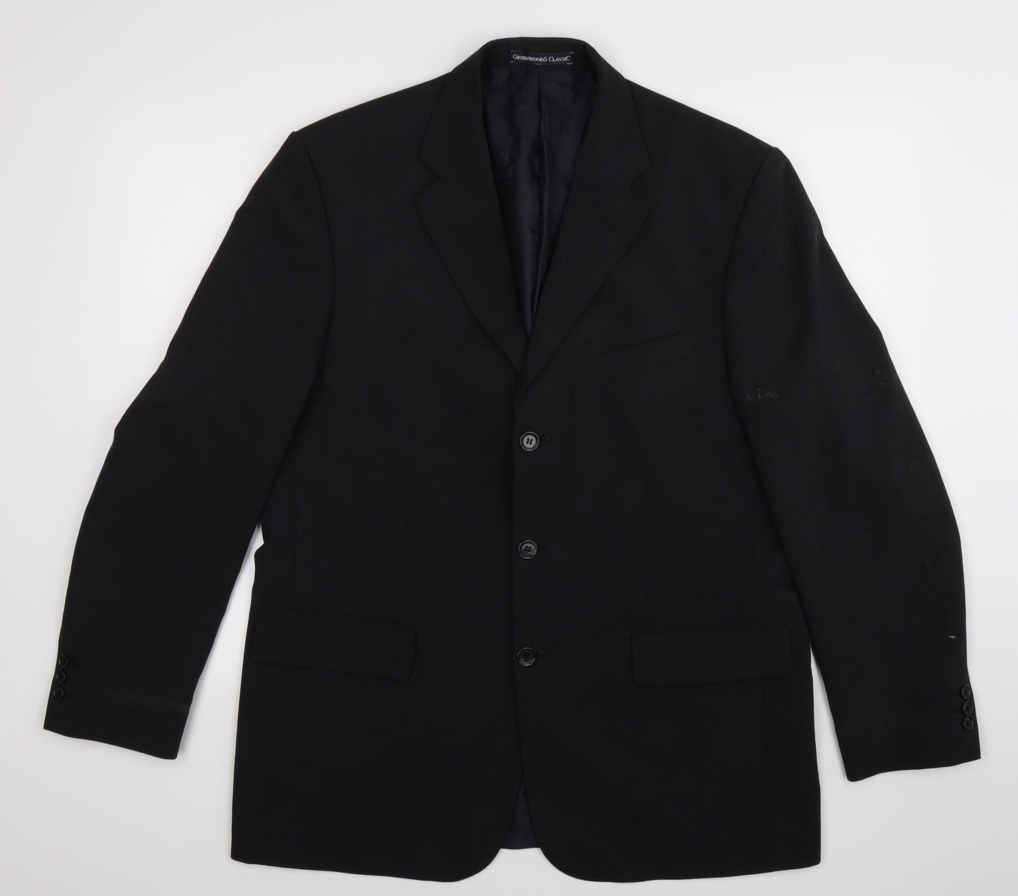 greenwoods Mens Black   Jacket Suit Jacket Size 42