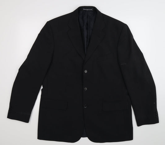 greenwoods Mens Black   Jacket Suit Jacket Size 42