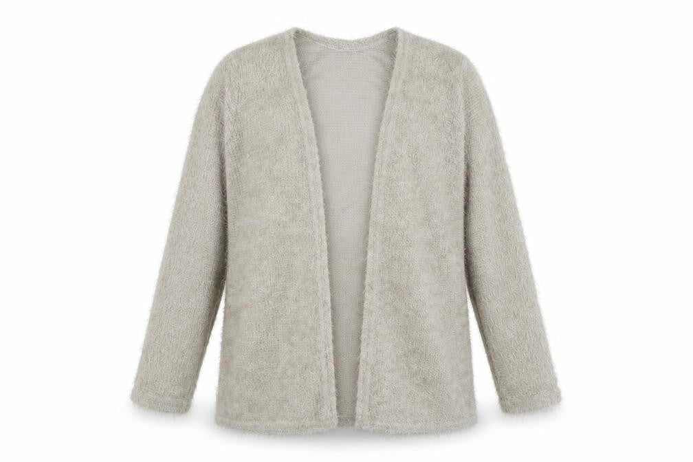 Preworn Girls Grey  Knit Cape Jumper Size 2XL