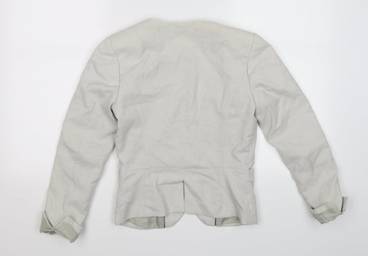 H&M Womens Beige   Jacket Blazer Size 6