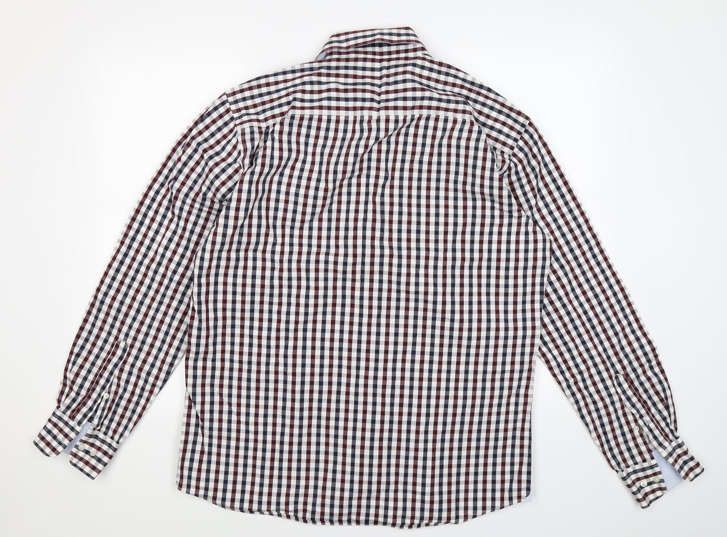 MCNEAL Mens Blue Check   Button-Up Size L