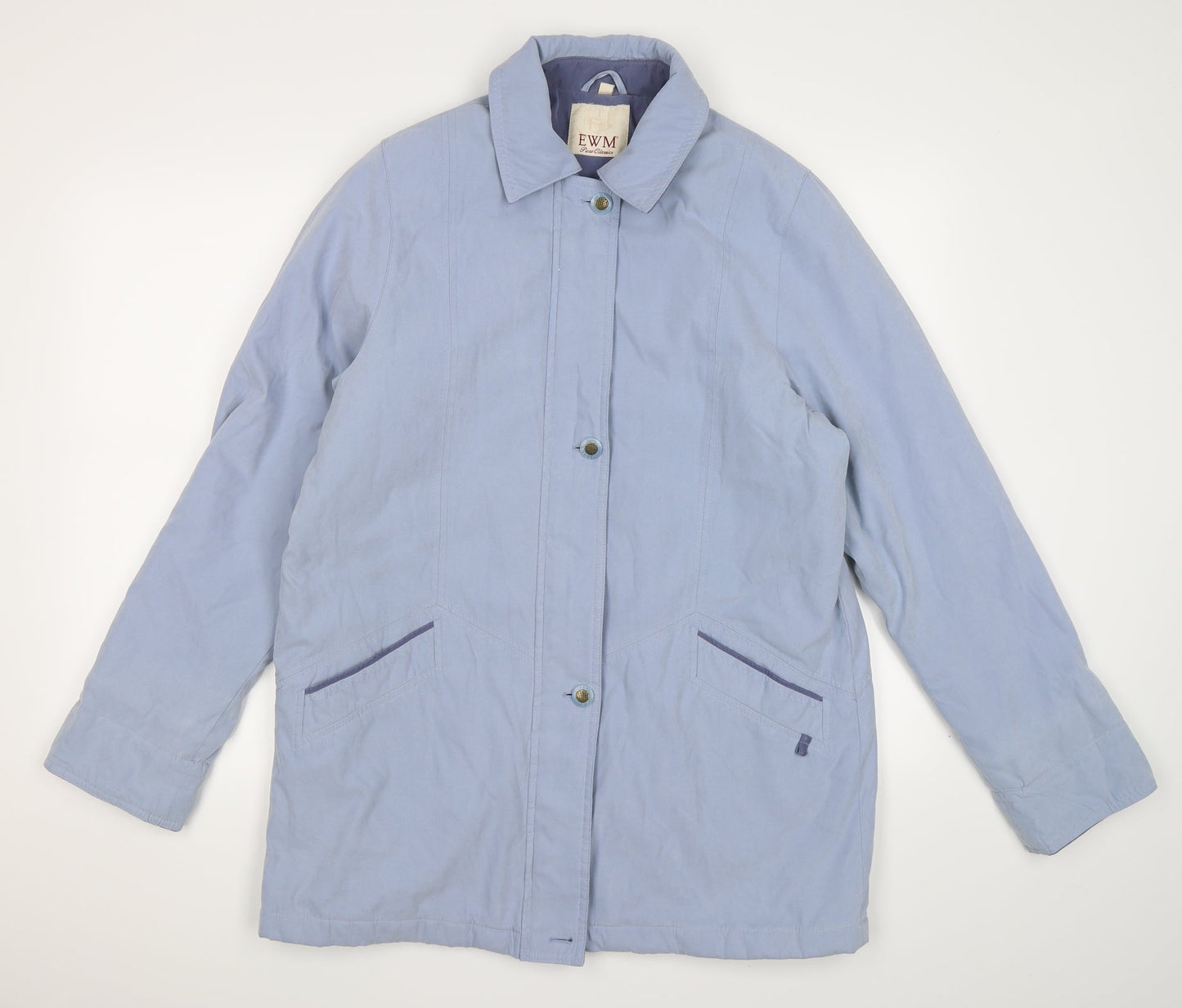 EWM Womens Blue   Windbreaker Coat Size 14