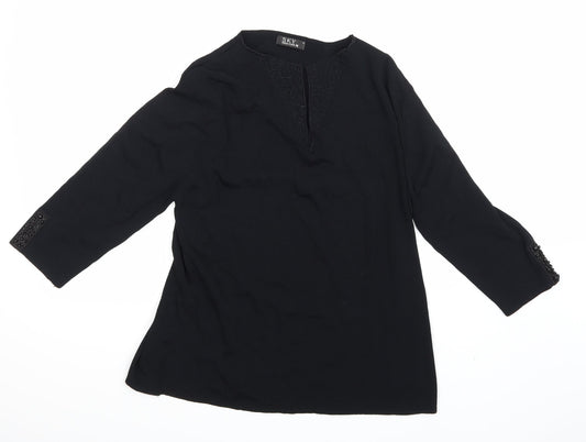 Sky Womens Black   Jersey Blouse Size 4