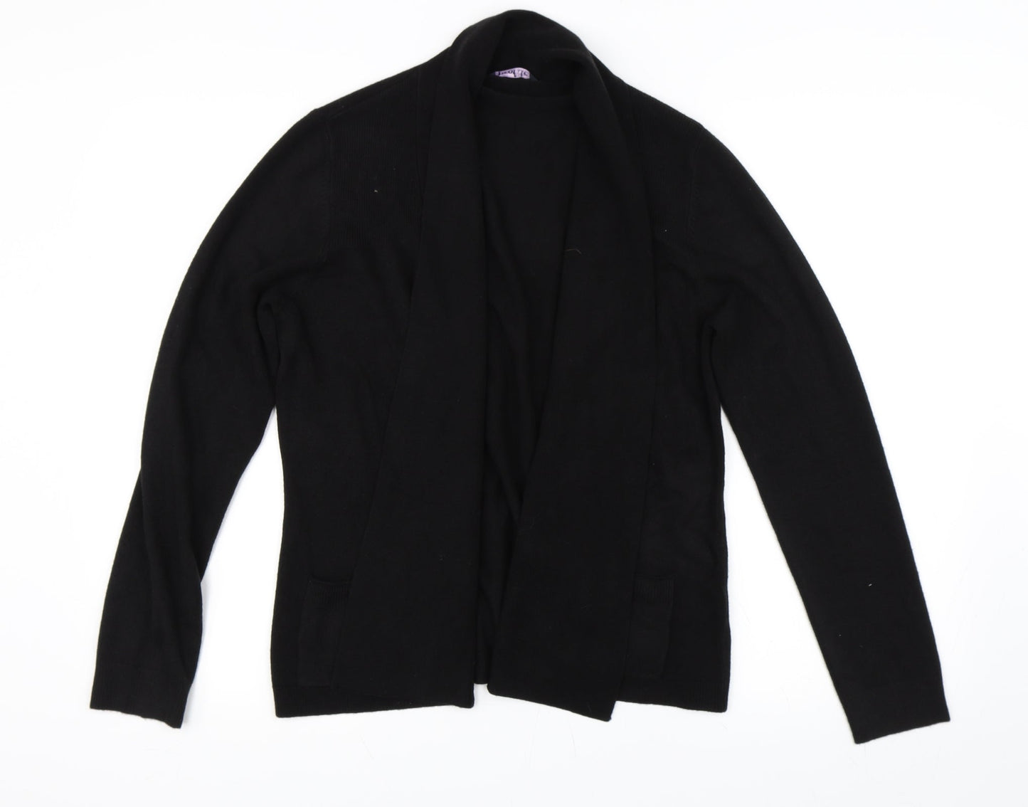 BHS Womens Black   Cape Jumper Size 14