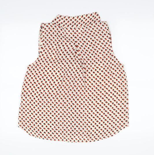 H&M  Womens Red Colourblock  Basic Blouse Size 6