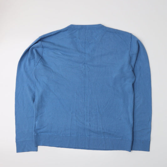 Preworn Mens Blue  Knit Pullover Jumper Size L