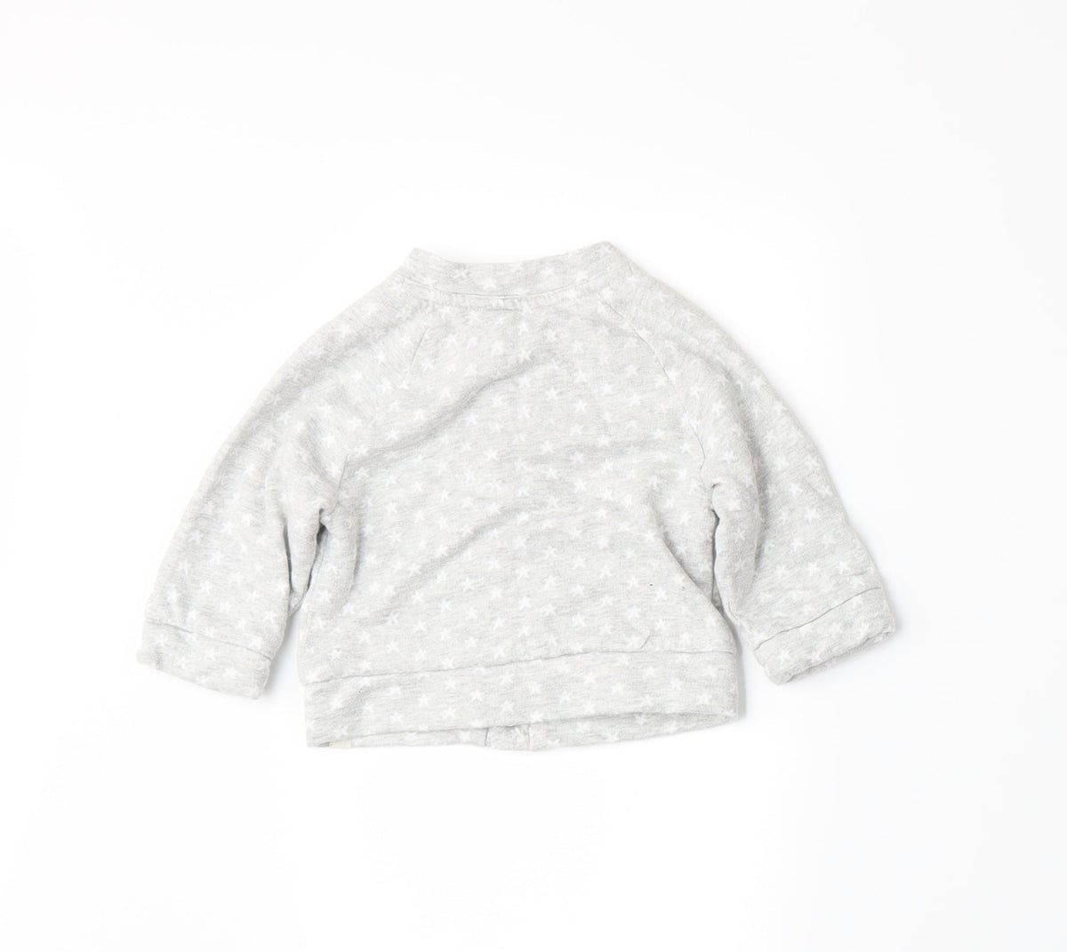 Back view of Mothercare girls’ grey jacket, size 3-6, months