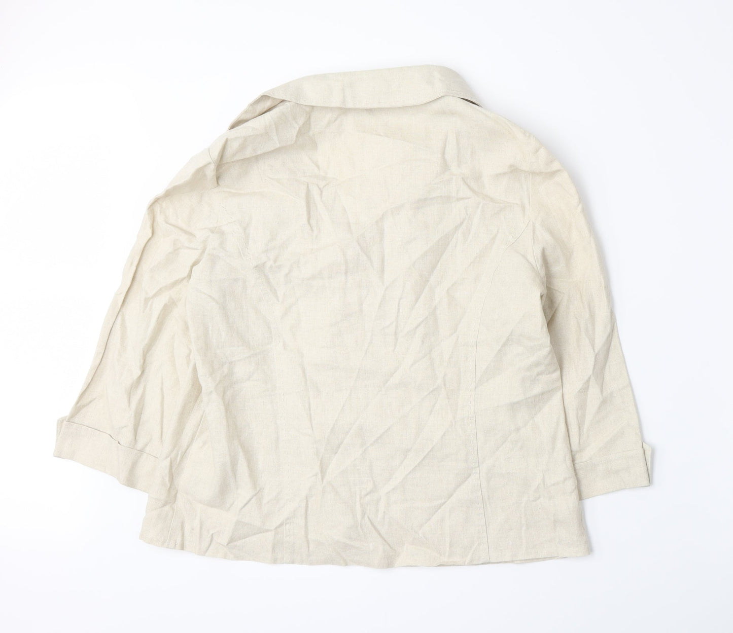 EWM Womens Beige   Jacket Blazer Size 16