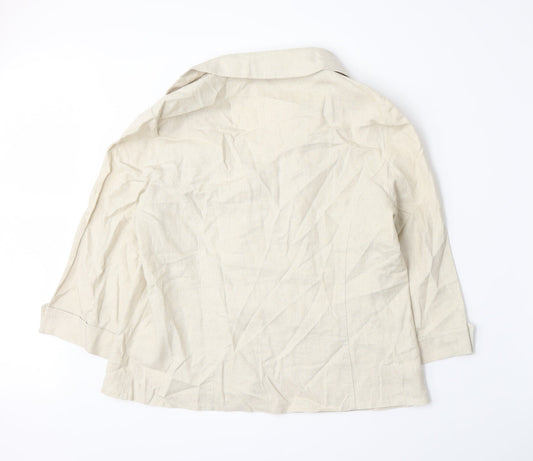 EWM Womens Beige   Jacket Blazer Size 16
