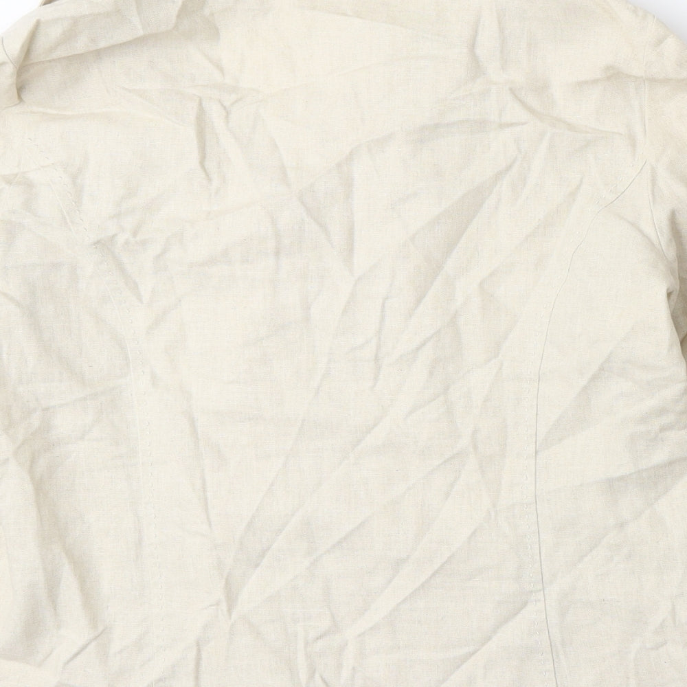 EWM Womens Beige   Jacket Blazer Size 16
