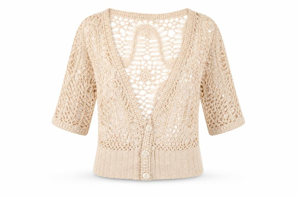 Front view of Select women’s orange cardigan jumper, size S