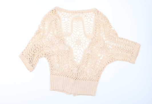 Select Womens Orange   Cardigan Jumper Size S
