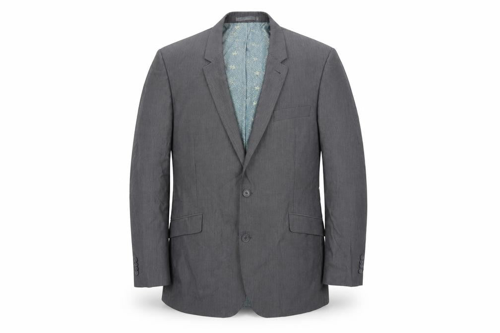 Front view of Taylor & Wright men’s green striped jacket suit jacket, size 42