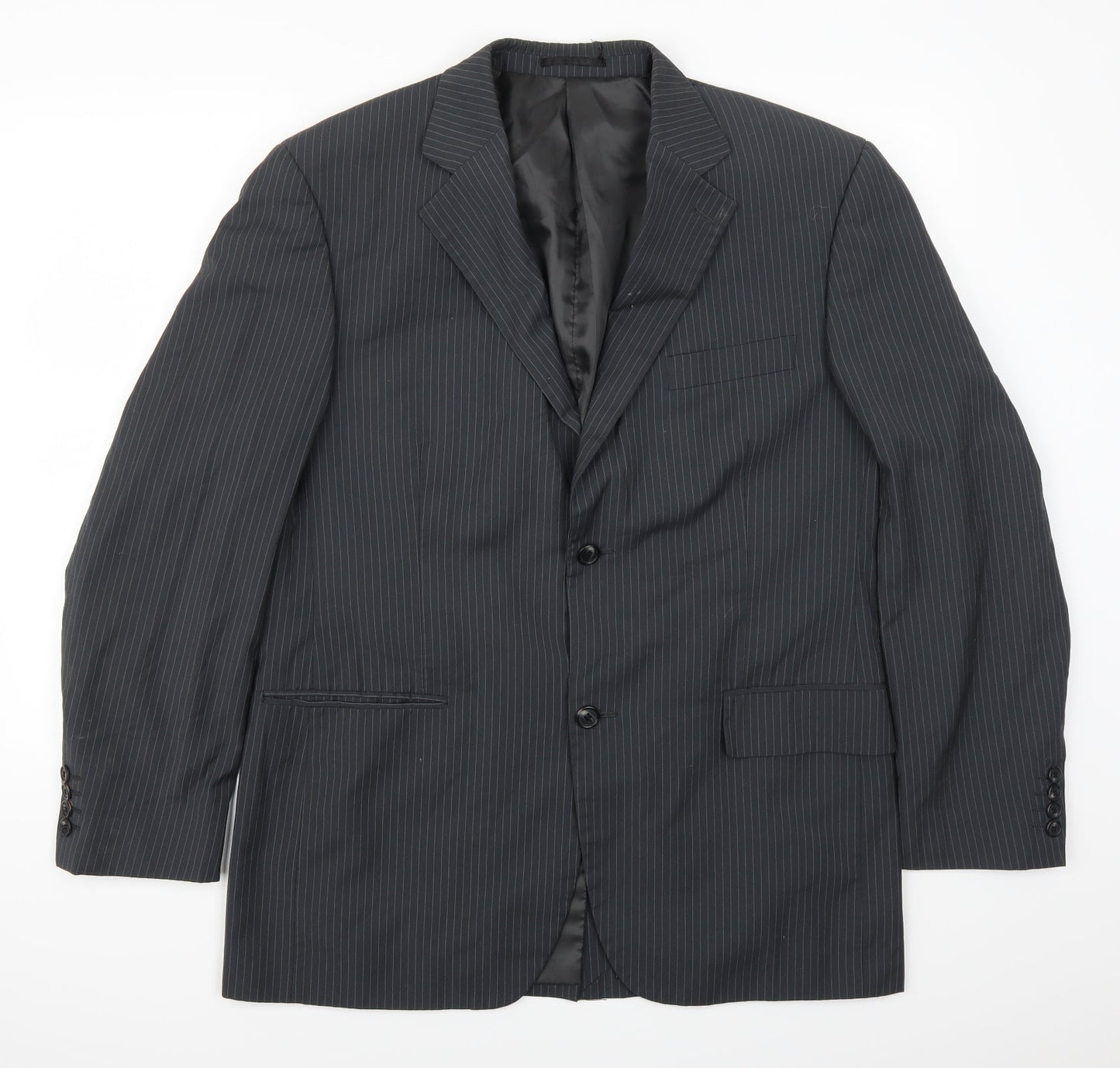 C&A Mens Grey Striped  Jacket Suit Jacket Size 42