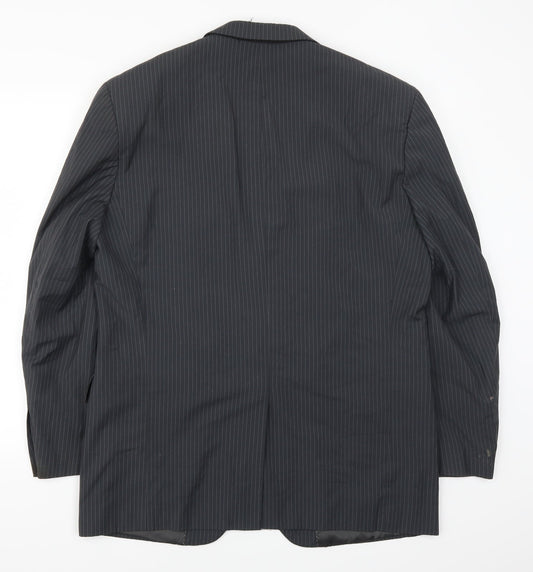 C&A Mens Grey Striped  Jacket Suit Jacket Size 42