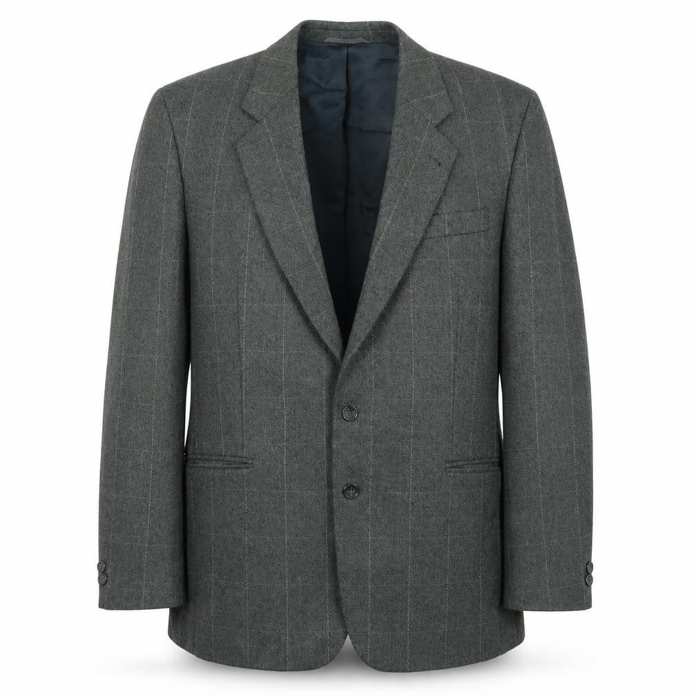 Front view of Skopes men’s grey check jacket suit jacket, size 40