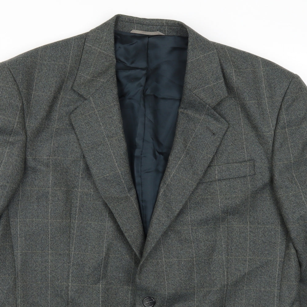Skopes Mens Grey Check  Jacket Suit Jacket Size 40