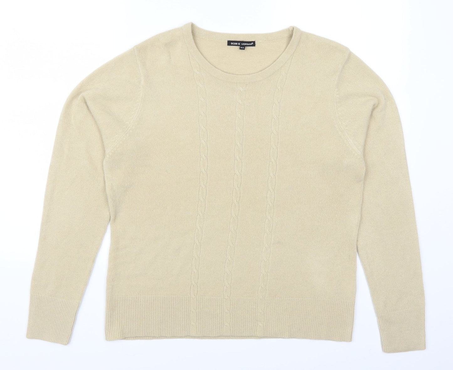 Debbie Morgan Womens Beige   Pullover Jumper Size M