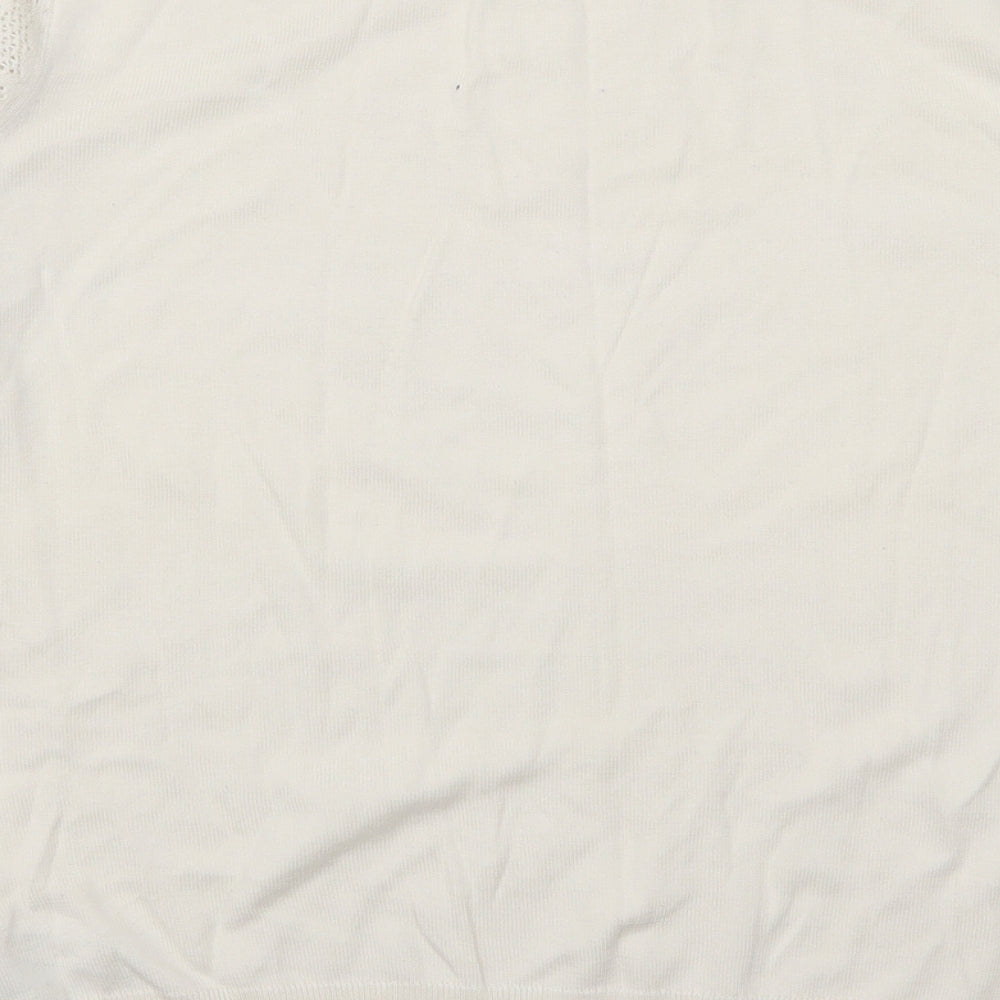 H&M Womens White   Pullover Jumper Size M